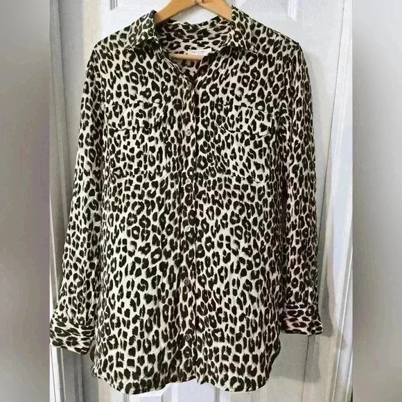 Equipment Silk Leopard Print Femme Button Down - Picture 4 of 7
